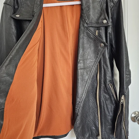 NWOT FREE PEOPLE JEALOUSY LEATHER MOTO JACKET Sz Large - Picture 11 of 16